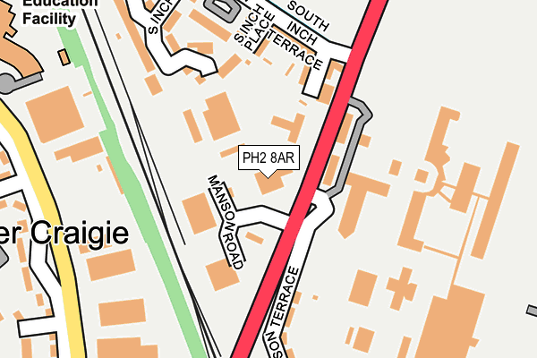 PH2 8AR map - OS OpenMap – Local (Ordnance Survey) PH2 8AR map - OS OpenMap – Local (Ordnance Survey)