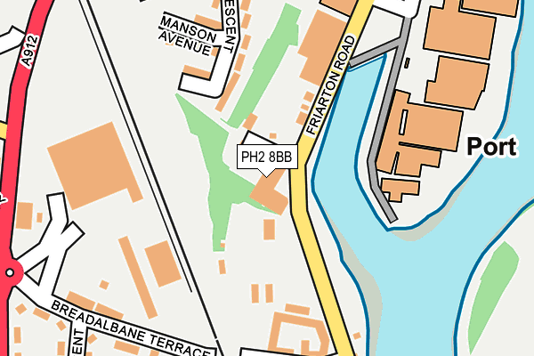 PH2 8BB map - OS OpenMap – Local (Ordnance Survey) PH2 8BB map - OS OpenMap – Local (Ordnance Survey)