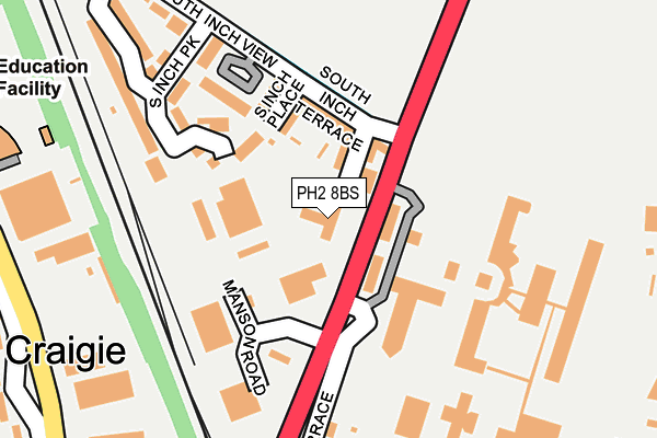 PH2 8BS map - OS OpenMap – Local (Ordnance Survey) PH2 8BS map - OS OpenMap – Local (Ordnance Survey)