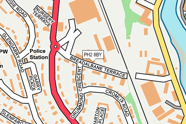 PH2 8BY map - OS OpenMap – Local (Ordnance Survey) PH2 8BY map - OS OpenMap – Local (Ordnance Survey)