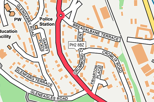 PH2 8BZ map - OS OpenMap – Local (Ordnance Survey) PH2 8BZ map - OS OpenMap – Local (Ordnance Survey)