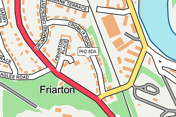 PH2 8DA map - OS OpenMap – Local (Ordnance Survey) PH2 8DA map - OS OpenMap – Local (Ordnance Survey)