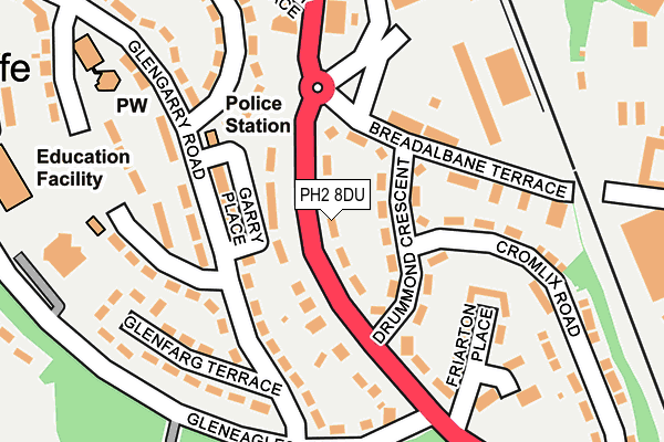 PH2 8DU map - OS OpenMap – Local (Ordnance Survey) PH2 8DU map - OS OpenMap – Local (Ordnance Survey)