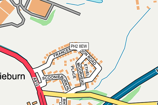 PH2 8EW map - OS OpenMap – Local (Ordnance Survey)
