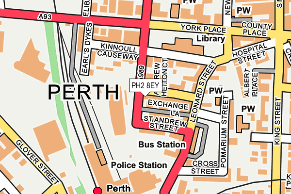 PH2 8EY map - OS OpenMap – Local (Ordnance Survey) PH2 8EY map - OS OpenMap – Local (Ordnance Survey)