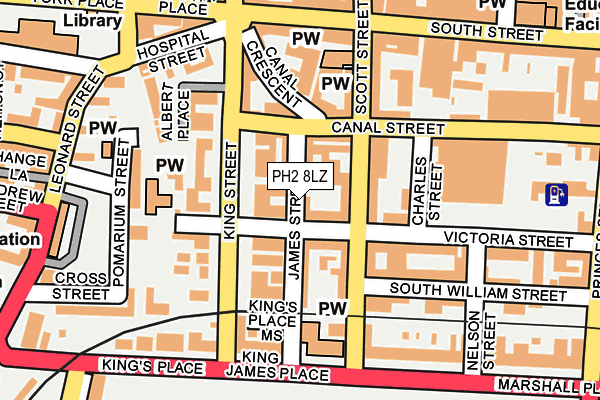 PH2 8LZ map - OS OpenMap – Local (Ordnance Survey) PH2 8LZ map - OS OpenMap – Local (Ordnance Survey)