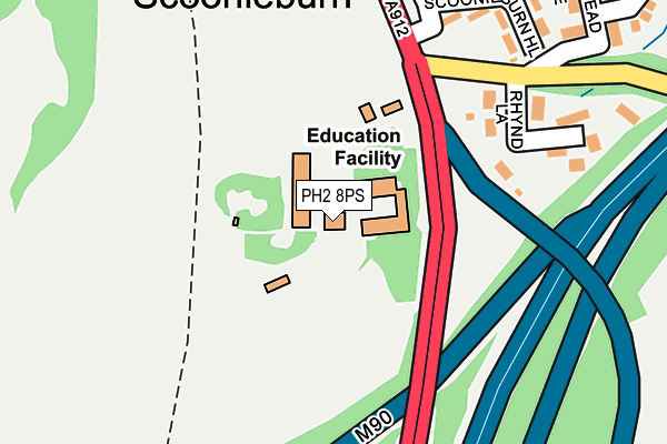 PH2 8PS map - OS OpenMap – Local (Ordnance Survey) PH2 8PS map - OS OpenMap – Local (Ordnance Survey)