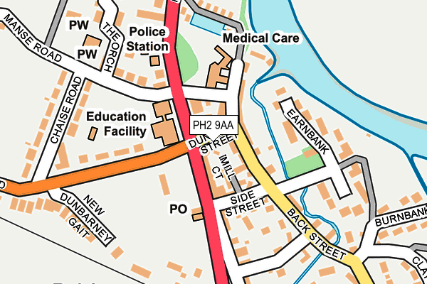 PH2 9AA map - OS OpenMap – Local (Ordnance Survey) PH2 9AA map - OS OpenMap – Local (Ordnance Survey)