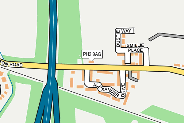 PH2 9AG map - OS OpenMap – Local (Ordnance Survey) PH2 9AG map - OS OpenMap – Local (Ordnance Survey)
