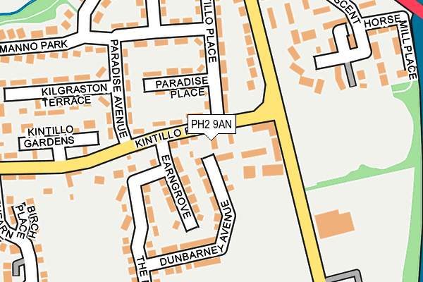 PH2 9AN map - OS OpenMap – Local (Ordnance Survey) PH2 9AN map - OS OpenMap – Local (Ordnance Survey)