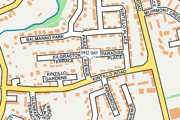 PH2 9AY map - OS OpenMap – Local (Ordnance Survey) PH2 9AY map - OS OpenMap – Local (Ordnance Survey)