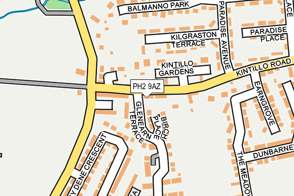 PH2 9AZ map - OS OpenMap – Local (Ordnance Survey) PH2 9AZ map - OS OpenMap – Local (Ordnance Survey)