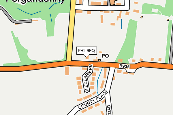 PH2 9EQ map - OS OpenMap – Local (Ordnance Survey) PH2 9EQ map - OS OpenMap – Local (Ordnance Survey)