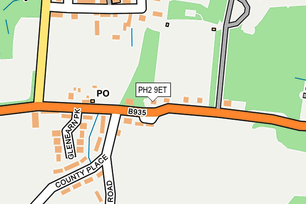 PH2 9ET map - OS OpenMap – Local (Ordnance Survey) PH2 9ET map - OS OpenMap – Local (Ordnance Survey)