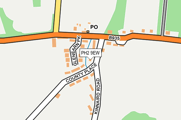 PH2 9EW map - OS OpenMap – Local (Ordnance Survey) PH2 9EW map - OS OpenMap – Local (Ordnance Survey)