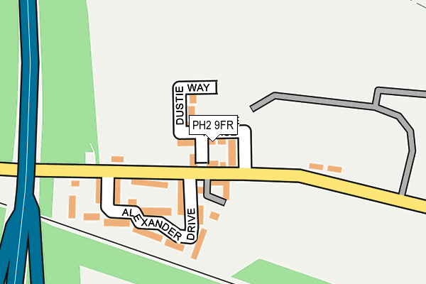 PH2 9FR map - OS OpenMap – Local (Ordnance Survey) PH2 9FR map - OS OpenMap – Local (Ordnance Survey)