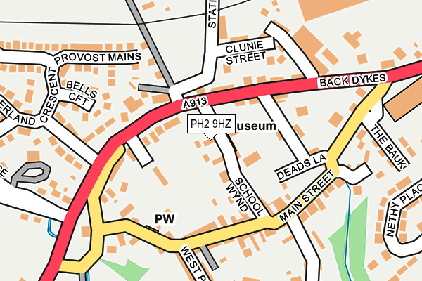 PH2 9HZ map - OS OpenMap – Local (Ordnance Survey) PH2 9HZ map - OS OpenMap – Local (Ordnance Survey)
