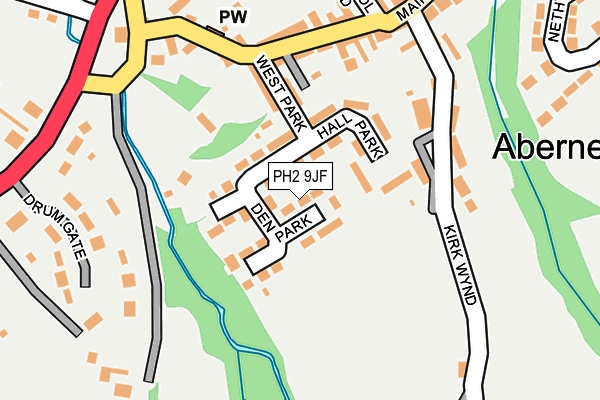 PH2 9JF map - OS OpenMap – Local (Ordnance Survey) PH2 9JF map - OS OpenMap – Local (Ordnance Survey)