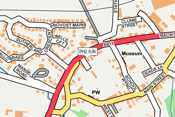 PH2 9JN map - OS OpenMap – Local (Ordnance Survey) PH2 9JN map - OS OpenMap – Local (Ordnance Survey)