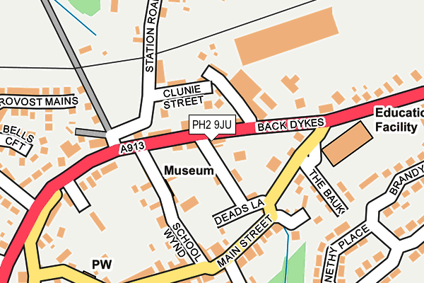 PH2 9JU map - OS OpenMap – Local (Ordnance Survey) PH2 9JU map - OS OpenMap – Local (Ordnance Survey)