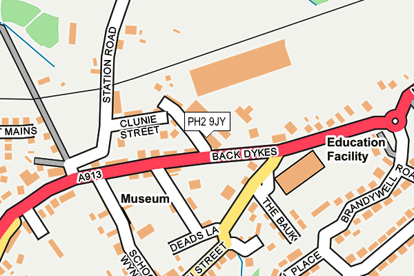 PH2 9JY map - OS OpenMap – Local (Ordnance Survey) PH2 9JY map - OS OpenMap – Local (Ordnance Survey)