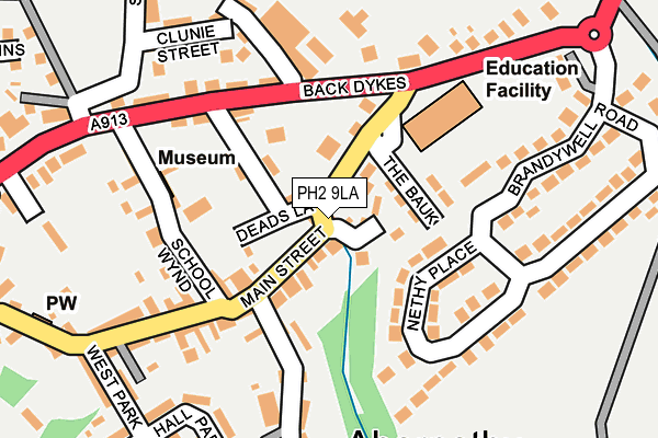 PH2 9LA map - OS OpenMap – Local (Ordnance Survey) PH2 9LA map - OS OpenMap – Local (Ordnance Survey)