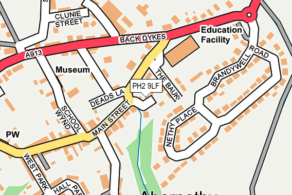 PH2 9LF map - OS OpenMap – Local (Ordnance Survey) PH2 9LF map - OS OpenMap – Local (Ordnance Survey)