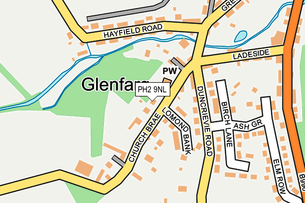 PH2 9NL map - OS OpenMap – Local (Ordnance Survey) PH2 9NL map - OS OpenMap – Local (Ordnance Survey)
