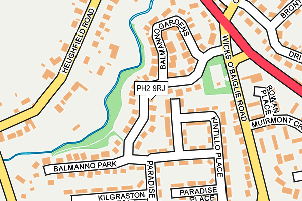 PH2 9RJ map - OS OpenMap – Local (Ordnance Survey) PH2 9RJ map - OS OpenMap – Local (Ordnance Survey)