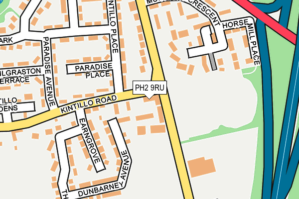 PH2 9RU map - OS OpenMap – Local (Ordnance Survey) PH2 9RU map - OS OpenMap – Local (Ordnance Survey)