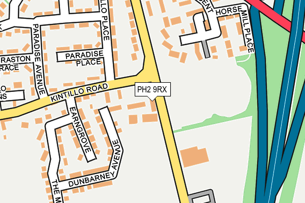 PH2 9RX map - OS OpenMap – Local (Ordnance Survey) PH2 9RX map - OS OpenMap – Local (Ordnance Survey)