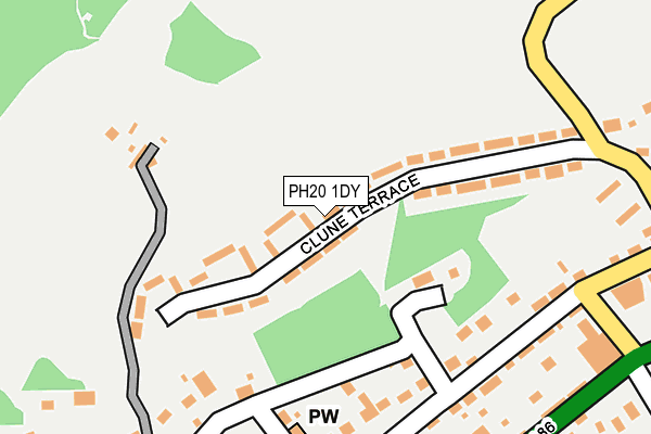 PH20 1DY map - OS OpenMap – Local (Ordnance Survey) PH20 1DY map - OS OpenMap – Local (Ordnance Survey)