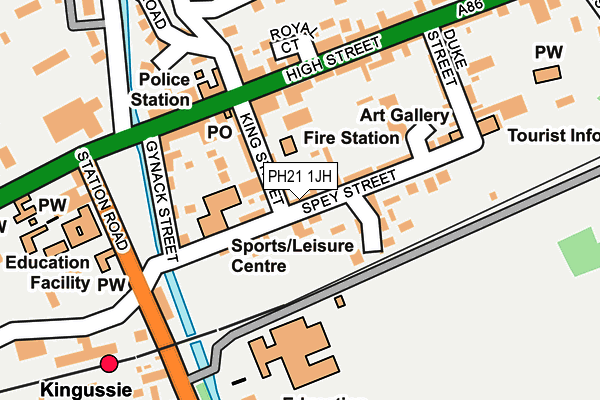 PH21 1JH map - OS OpenMap – Local (Ordnance Survey)