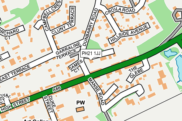 PH21 1JJ map - OS OpenMap – Local (Ordnance Survey)