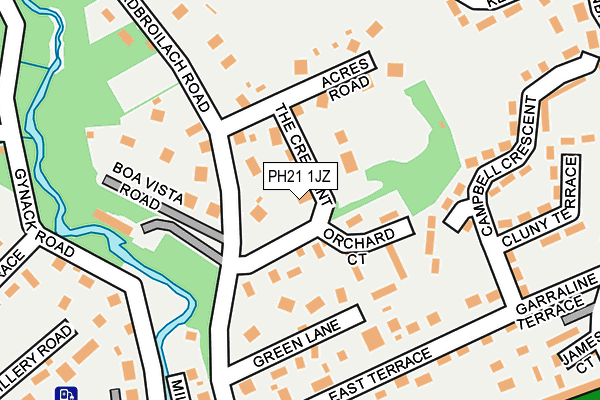 PH21 1JZ map - OS OpenMap – Local (Ordnance Survey)