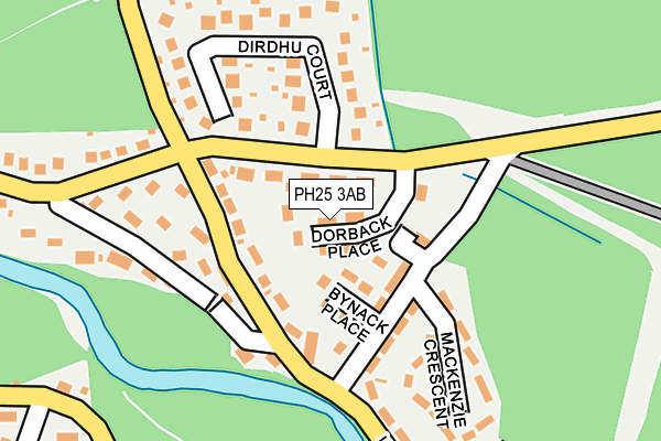 PH25 3AB map - OS OpenMap – Local (Ordnance Survey) PH25 3AB map - OS OpenMap – Local (Ordnance Survey)
