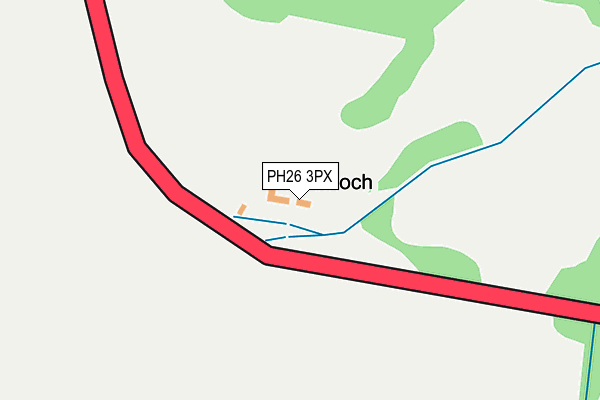 PH26 3PX map - OS OpenMap – Local (Ordnance Survey) PH26 3PX map - OS OpenMap – Local (Ordnance Survey)