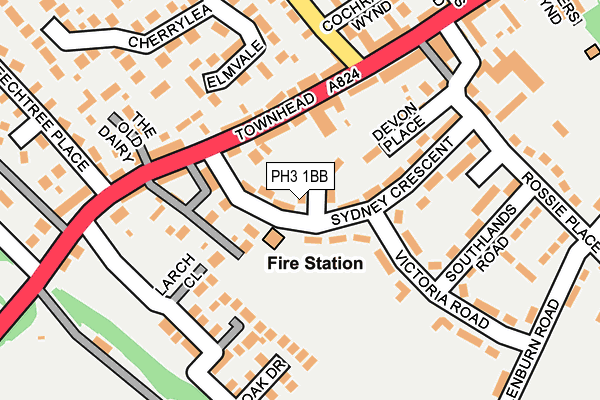 PH3 1BB map - OS OpenMap – Local (Ordnance Survey) PH3 1BB map - OS OpenMap – Local (Ordnance Survey)