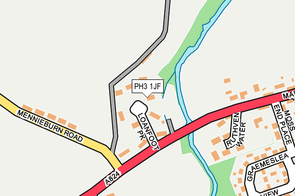 PH3 1JF map - OS OpenMap – Local (Ordnance Survey) PH3 1JF map - OS OpenMap – Local (Ordnance Survey)
