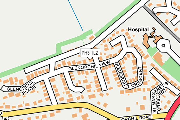PH3 1LZ map - OS OpenMap – Local (Ordnance Survey) PH3 1LZ map - OS OpenMap – Local (Ordnance Survey)