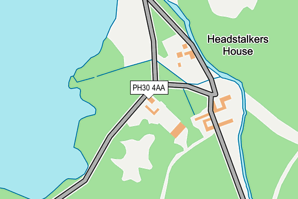 PH30 4AA map - OS OpenMap – Local (Ordnance Survey) PH30 4AA map - OS OpenMap – Local (Ordnance Survey)