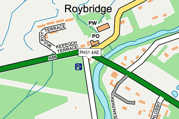PH31 4AE map - OS OpenMap – Local (Ordnance Survey) PH31 4AE map - OS OpenMap – Local (Ordnance Survey)