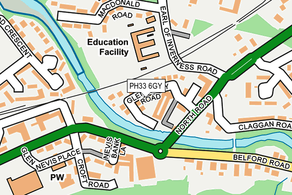 PH33 6GY map - OS OpenMap – Local (Ordnance Survey) PH33 6GY map - OS OpenMap – Local (Ordnance Survey)