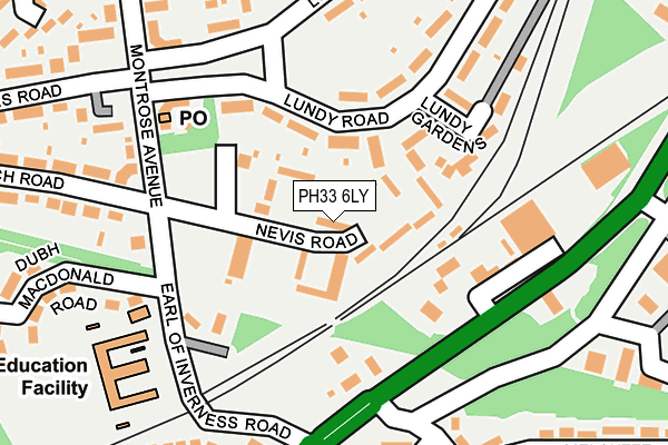 PH33 6LY map - OS OpenMap – Local (Ordnance Survey) PH33 6LY map - OS OpenMap – Local (Ordnance Survey)