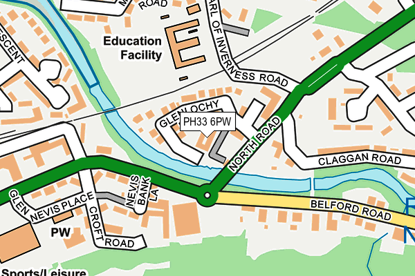 PH33 6PW map - OS OpenMap – Local (Ordnance Survey) PH33 6PW map - OS OpenMap – Local (Ordnance Survey)