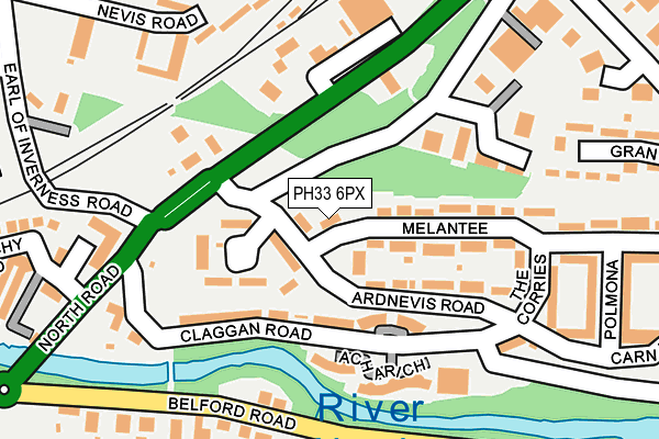 PH33 6PX map - OS OpenMap – Local (Ordnance Survey) PH33 6PX map - OS OpenMap – Local (Ordnance Survey)