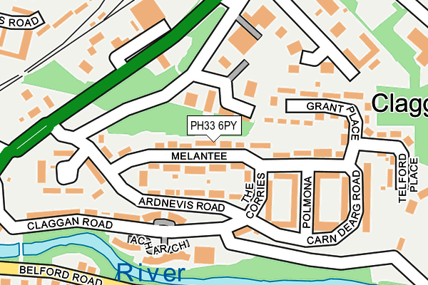 PH33 6PY map - OS OpenMap – Local (Ordnance Survey) PH33 6PY map - OS OpenMap – Local (Ordnance Survey)