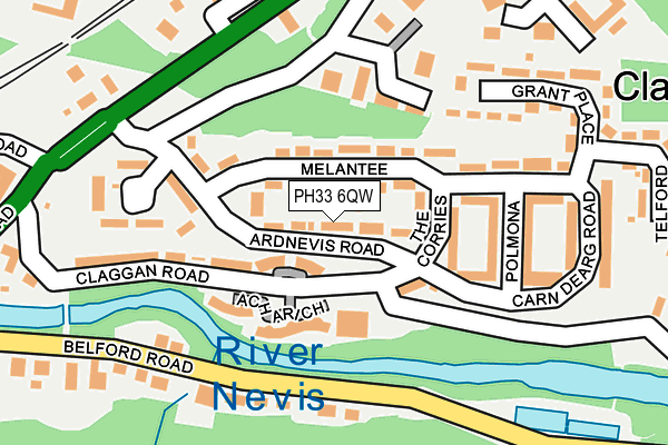 PH33 6QW map - OS OpenMap – Local (Ordnance Survey) PH33 6QW map - OS OpenMap – Local (Ordnance Survey)
