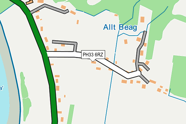 PH33 6RZ map - OS OpenMap – Local (Ordnance Survey) PH33 6RZ map - OS OpenMap – Local (Ordnance Survey)