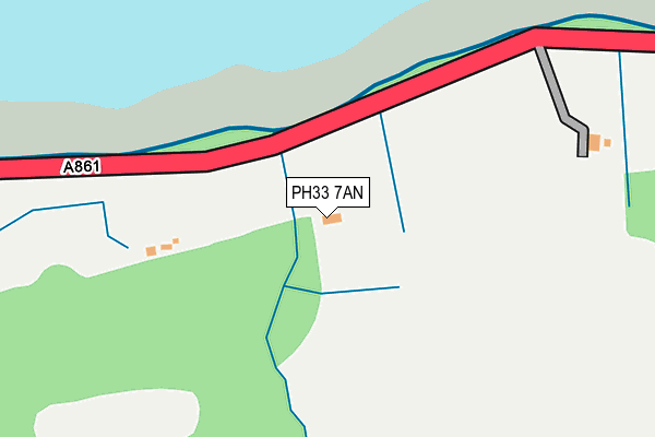 PH33 7AN map - OS OpenMap – Local (Ordnance Survey) PH33 7AN map - OS OpenMap – Local (Ordnance Survey)